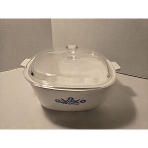 Corning Ware Blue Cornflower 2.5 Qt Casserole Dish w/‎ Lid Pre-owned